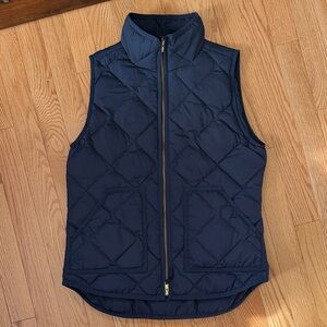 J. Crew Navy Blue Quilted Women's Vest NWOT